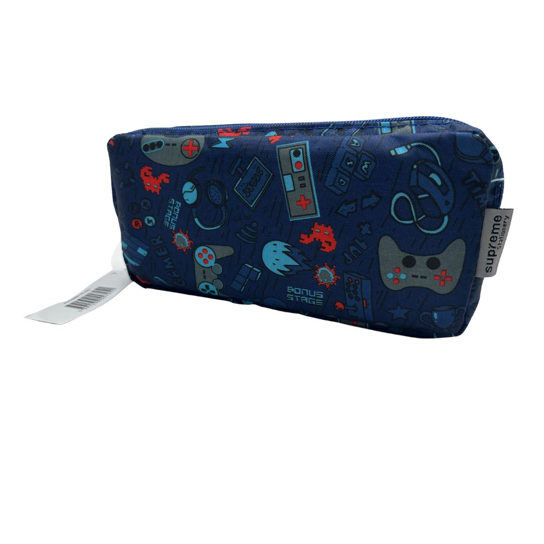 DOUBLE PENCIL CASE GAMING NAVY (PC-7451)